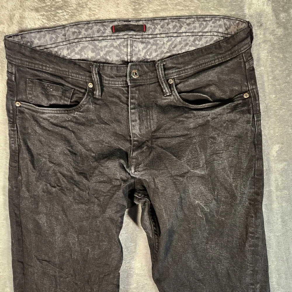 Robert Graham Jeans Mens 35 Black Excellent Faded Wash Straight Leg Denim